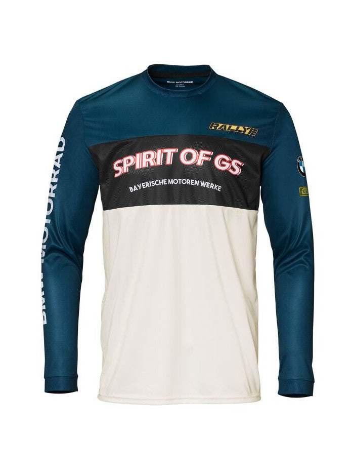 Maglia a maniche lunghe Rallye blu/bianco