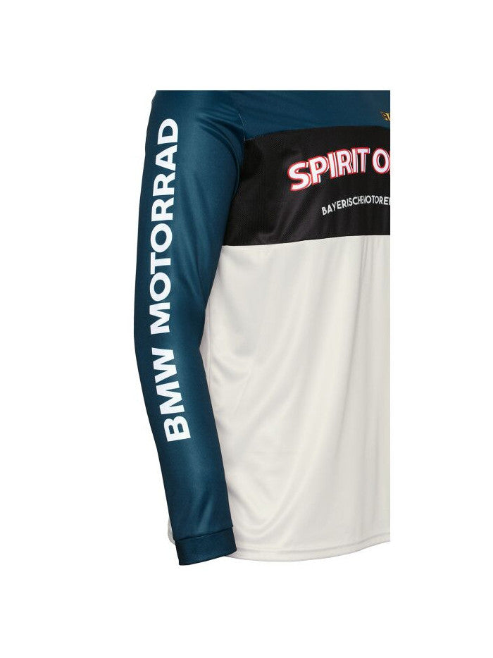 Maglia a maniche lunghe Rallye blu/bianco