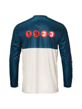 Carica l&#39;immagine nel visualizzatore di Gallery, Maglia a maniche lunghe Rallye blu/bianco