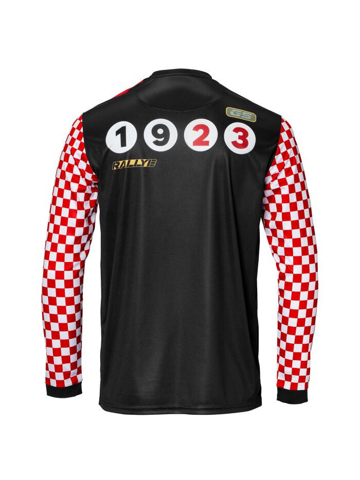 Maglia a maniche lunghe Rallye blu/bianco